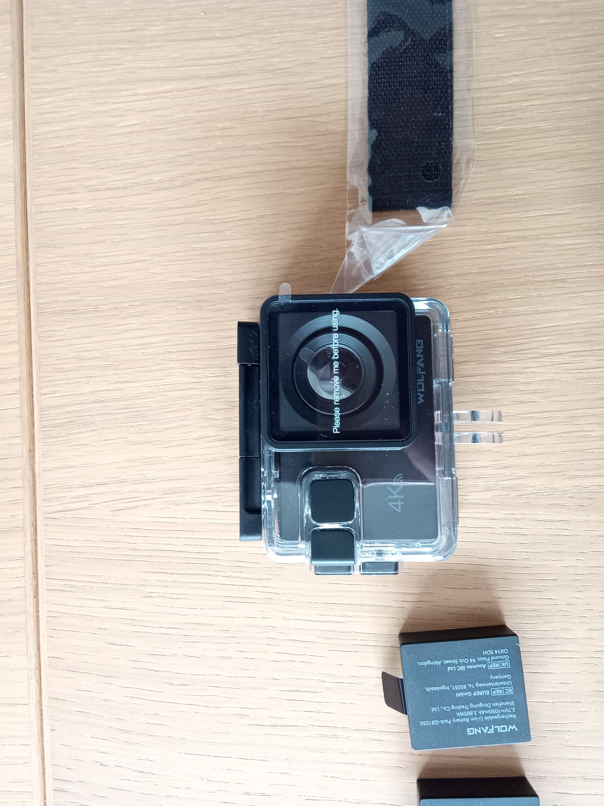 WOLFANG Cámara Deportiva 4K 30FPS GA100 con 32GB MicroSD 20MP GRADO A