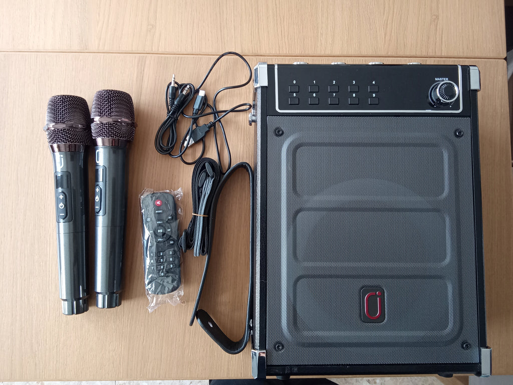 JYX Máquina de Karaoke con Dos micrófonos inalámbricos GRADO A