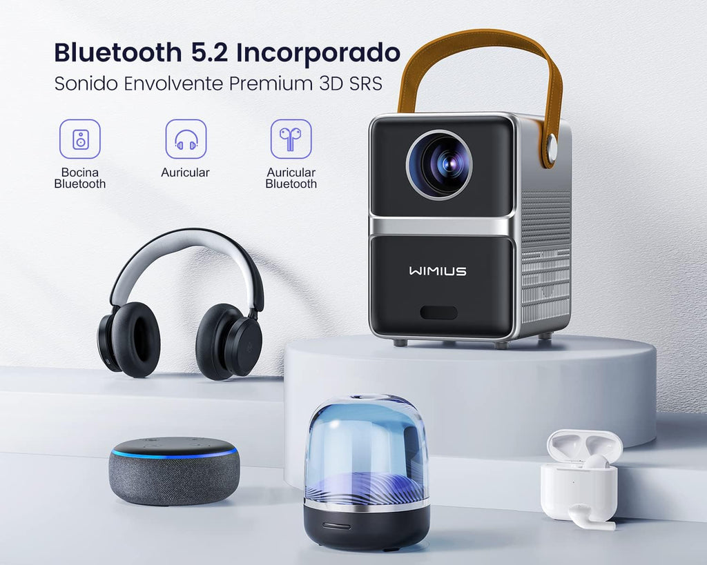 Mini Proyector WiFi Bluetooth WIMIUS grado A