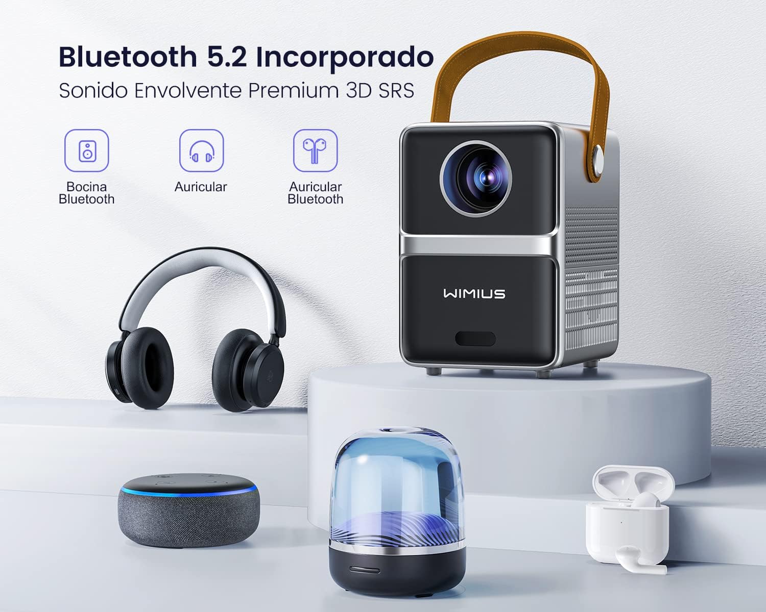 Mini Proyector WiFi Bluetooth WIMIUS grado A