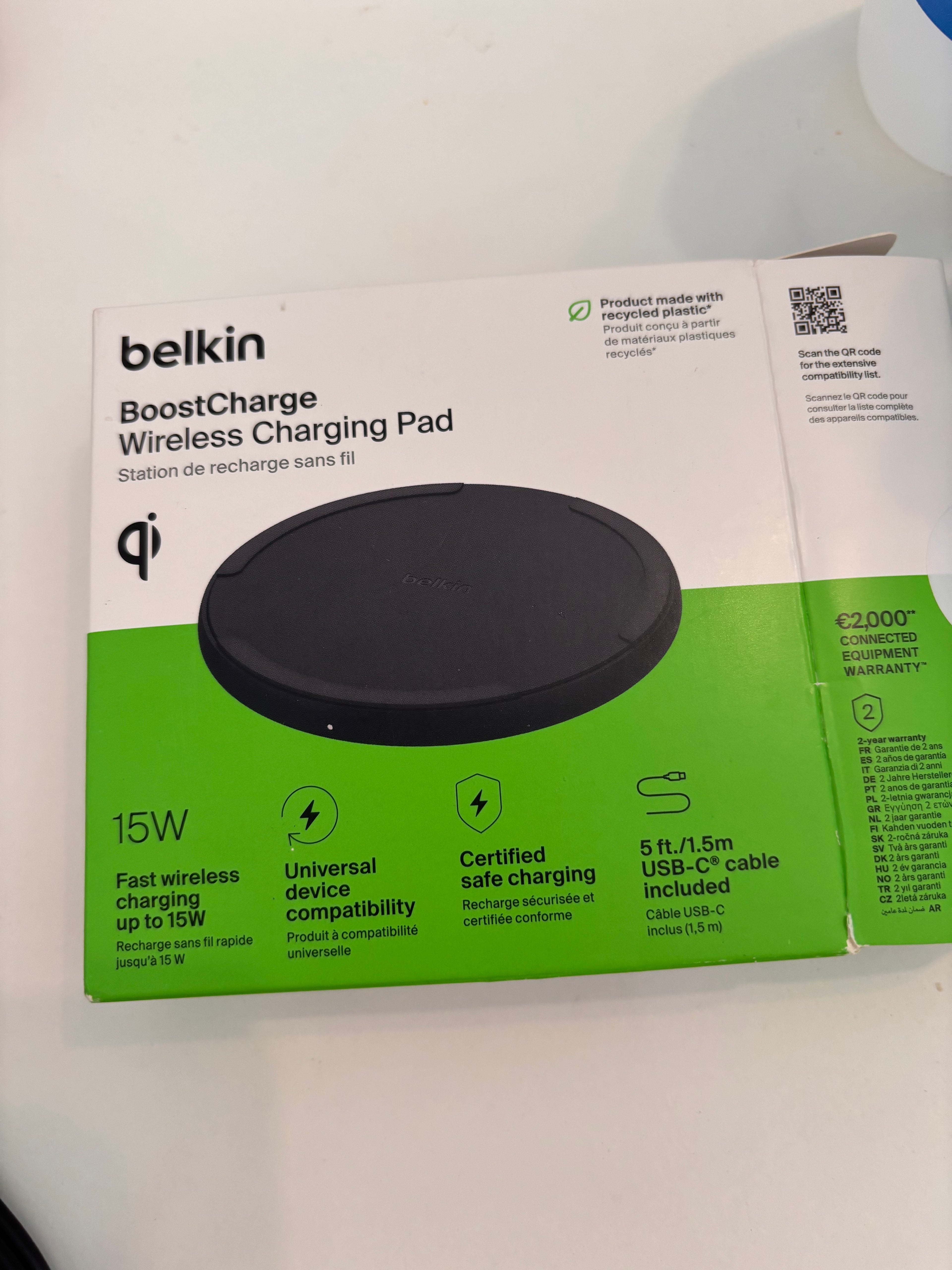 Belkin Cargador Inalámbrico de 15 W GRADO A
