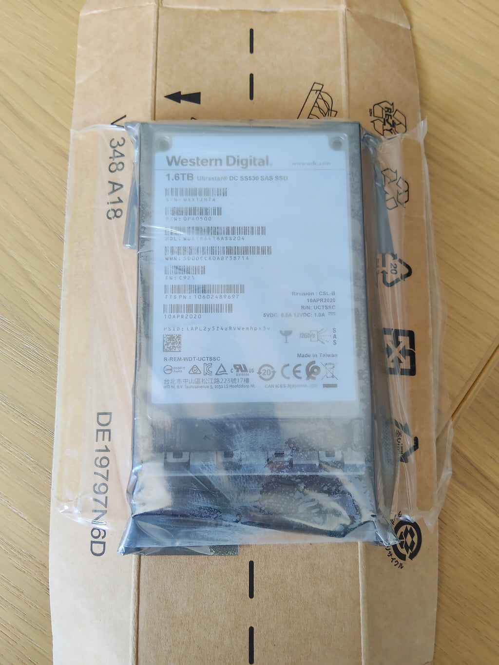 Western Digital Ultrastar DC SS530 SAS SSD 1.6TB GRADO A sellado